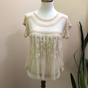 Willow & Clay Sheer Beaded Blouse